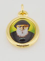 Médaille de Saint Charbel Dorée - 25mm