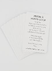 Lot de 10 Cartes de Prière à Sainte Lucie