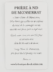 Lot de 10 Cartes de Prière à N-D de Montserrat