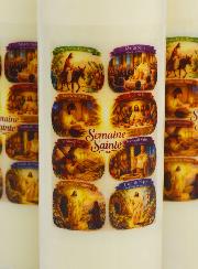 Lot de 3 Bougies de Neuvaine Semaine Sainte