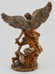 Statue Religieuse de Saint Michel en Bronze - 15 cm