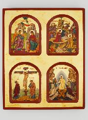 Icône Religieuse des Mystères de la Vie du Christ - 22cm