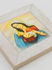 Cadre Icône Moderne Vierge à l'Enfant - 11cm