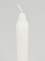 Bougie Teintée Masse 18cm - Blanc