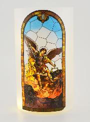 Photophore LED - Saint Michel & Prière