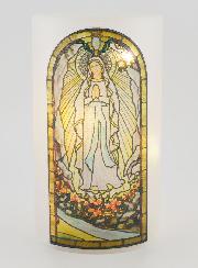 Photophore LED - Vierge de Lourdes & Prière