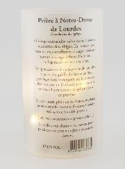 Photophore LED - Vierge de Lourdes & Prière
