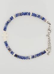 Bracelet Croix et Pierres Bleues