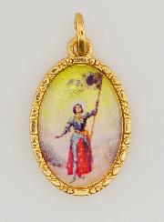 Médaille Bord Torsadé 25mm - Sainte Jeanne d'Arc