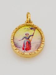 Médaille Bord Torsadé 25mm - Sainte Jeanne d'Arc