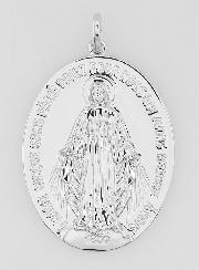 Médaille Miraculeuse Rhodiée - 22mm