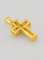 Pendentif Croix Bleu - 17mm