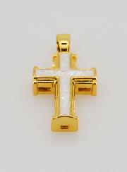 Pendentif Croix Blanc - 17mm