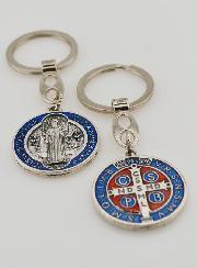Porte-Clés Médaille de Saint Benoît Colorée