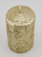 Bougie de Décoration Pailletée - Champagne