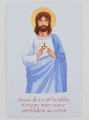 Carte de Communion - Jésus Doux & Humble