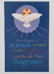 Carte Religieuse de Confirmation - Bleu