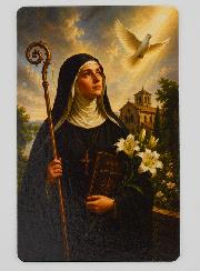 Lot de 10 Cartes de Prière à Sainte Scholastique