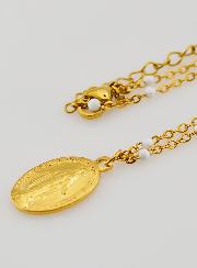 Médaille Miraculeuse & Chaîne à Perles - Blanc
