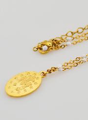 Médaille Miraculeuse & Chaîne à Perles - Blanc
