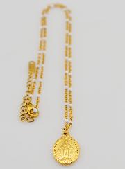 Médaille Miraculeuse & Chaîne à Perles - Blanc
