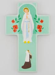Croix Enfant en Bois - Notre Dame de Lourdes