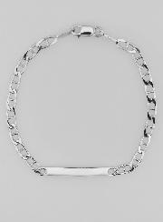 Gourmette de Baptême en Argent Rhodié - 18cm