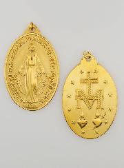 Médaille Miraculeuse en Inox Doré - 22mm