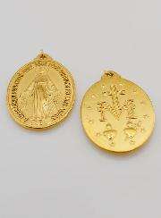 Médaille Miraculeuse en Inox Doré - 22mm
