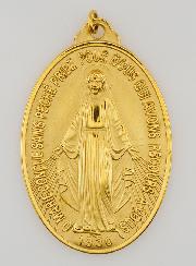 Médaille Miraculeuse en Inox Doré - 28mm