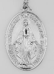 Médaille Miraculeuse & Chaîne en Inox - 33mm