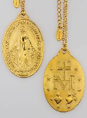 Médaille Miraculeuse & Chaîne en Inox Doré - 22mm