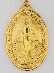 Médaille Miraculeuse & Chaîne Dorée - 40mm