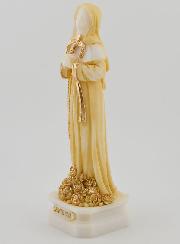 Statue de Sainte Rita en Albâtre Peint - 12cm