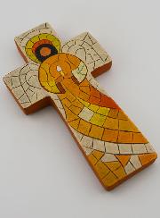 Croix en Céramique Ange Veilleur - 15cm