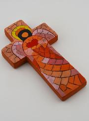 Croix en Céramique Ange de l'Amour - 15cm