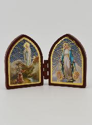 Icône Diptyque Mini - N-D de Lourdes & Miraculeuse