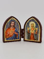 Icône Diptyque Mini - Sacrés Coeurs de Jésus & Marie