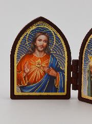 Icône Diptyque Mini - Sacrés Coeurs de Jésus & Marie