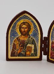 Icône Diptyque Mini - Christ Pantocrator & Ste Famille