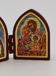 Icône Diptyque Mini - Christ Pantocrator & Ste Famille