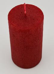Bougie de Noël Moderne - Rouge Carmin