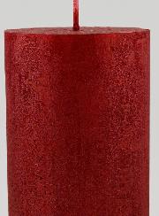 Bougie de Noël Moderne - Rouge Carmin