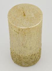 Bougie de Noël Effet Pépite - Champagne