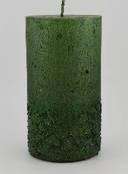 Bougie Décoration Effet Pépite - Vert Sapin