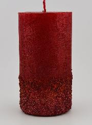 Bougie Décoration Effet Pépite - Rouge