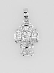 Pendentif Croix Gothique en Argent - 16mm