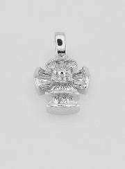 Pendentif Croix Gothique en Argent - 16mm
