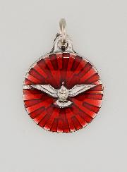 Médaille du Saint Esprit Émail Rouge - 18 mm