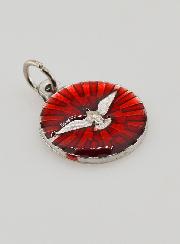 Médaille du Saint Esprit Émail Rouge - 18 mm